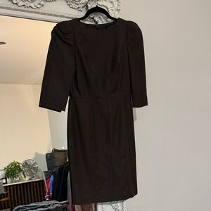 Elegant Long Sleeve Black Dress